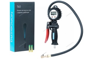 Пистолет для подкачки шин TI63 с цифровым манометром 80 мм, NORDBERG