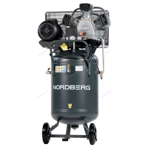 Компрессор вертикальный поршневой с ременной передачей 380В, ресив. 100л, 580л/мин NORDBERG NCPV100/580