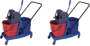 Тележка уборочная ACG 2х25 л., с отжимом, КОМПЛЕКТ из 2-х шт.