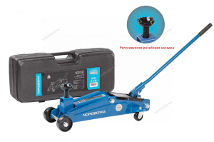 Домкрат подкатной для автолюбителя в кейсе N3203EC, г/п 3 тонны, NORDBERG
