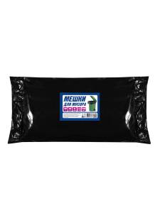 Пакет мусорный 300 л.120х140 см. ПВД 50 мкм. пласт 100 шт. черный, ACG