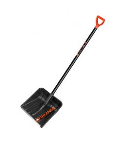 Лопата снегоуборочная 410 х 410 пластик с дер. черенком и Y-образной  ручкой FINLAND 1/5
