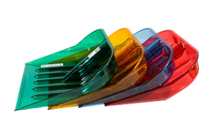 Лопата снегоуборочная из ПОЛИКАРБОНАТА 430х420 без черенка, цветная прозрачная