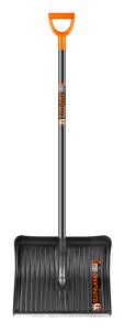 Лопата снегоуборочная 490 х 410 пластик с дер.черенком и Y-образной  ручкой FINLAND