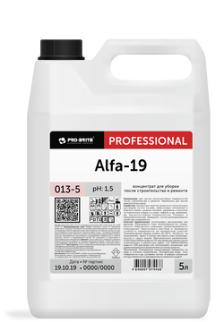 Концентрат для уборки после строительства и ремонта ALFA-19, 5 л, PRO-BRITE