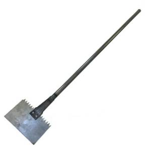 Скребок-пила с металлическим черенком L=130 см труба D25