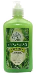 Крем-мыло жидкое с дозатором Алоэ-Вера 500 мл, Русские Травы,