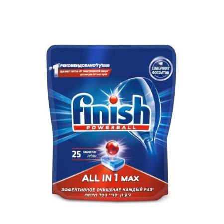 Таблетки для ПММ FINISH AII in 1, 25 шт/упак