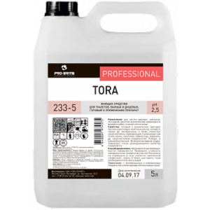 Средство моющее для туалетов, ванных и душевых TORA, 5 л,PRO-BRITE