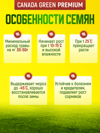картинка Трава газонная Canada Green Premium 5 кг 