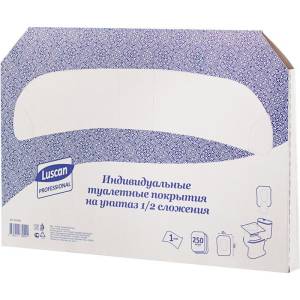 Покрытия на унитаз 250шт упак 1/2 сложения Lusсan Professional