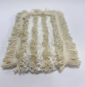 картинка насадки на швабру МОП ACG плоский хлопок+микрофибра 40 см, ушки+кармашки ТАФТИНГ