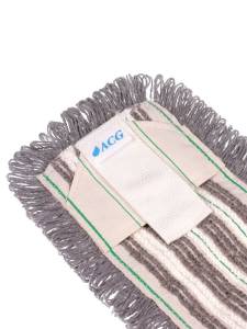 картинка насадки на швабру МОП ACG плоский хлопок+микрофибра 50 см. ушки+кармашки ТАФТИНГ Эконом темный  (см. 1015209)