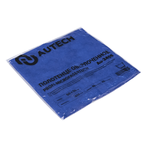 Полотенце оверлоченное для сушки авто PROFIMICROFASERTUCH 50 x 50 см, синее 400гр/м2, Autech
