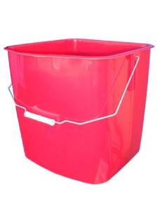 Ведро пластиковое для тележек 25 л. красное ACG