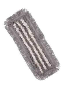 картинка насадки на швабру МОП ACG плоский хлопок+микрофибра 40 см. ушки+кармашки ТАФТИНГ Эконом темный