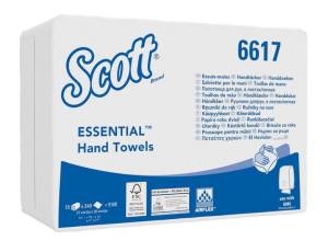 Полотенца бум. в пачках Scott Essential, белые, 1 сл., 340 л./пачка, 15 пачек., Kimberly-Clark,
