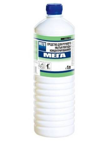 картинка МЕГА средство для ручного мытья посуды концентрированное 1 л. 