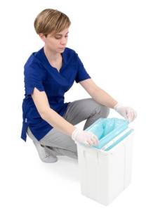 картинка Ведро ACG 12 л., с плавающей крышкой, светло-серое