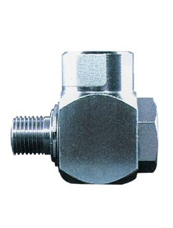 картинка Фитинг поворотный для консоли, 90 градусов, угловой, 1/4"ш -1/4"г на втулках, нержавеющая сталь 