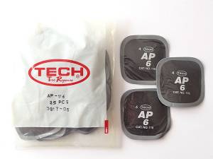 Заплата (латка) универсальная для горячей и холодной вулканизации, 116-1/ALL-PURPOSE,  55х55 мм, 25 шт, Tech