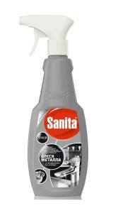 Средство для кухни 500 мл, SANITA "Блеск металла", распылитель