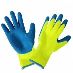 Перчатки рабочие акриловые с латексным текстурированным покрытием