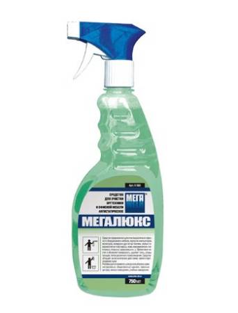 МЕГАЛЮКС средство для очистки оргтехники и офисной мебели, антистатическое,  триггер 750 мл