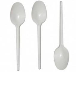 Ложка чайная пластиковая, 12,5 см, белая, 100 шт./уп.,  (аналог 24483)