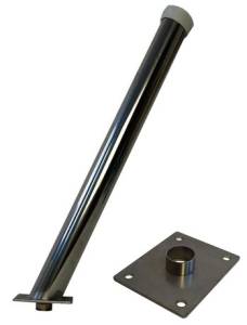 Колчан напольный из нержавеющей стали, на  автомойку, плоское основание МСО с направляющей трубкой для слива воды , 1013101