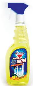 Средство для мытья стекол Золушка Чистые Окна 750 мл с курком Лимон