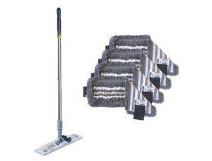 Набор №4 Год с УльтраСпид Про: держатель мопов, ручка алюминиевая 150 см, 4 мопа Vileda Professional