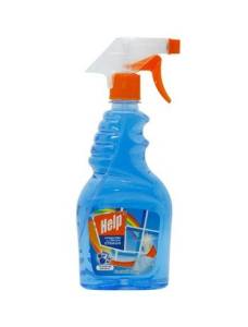 картинка HELP Спрей для мытья стёкол зеркал кафельной плитки 500 мл с курком Свежий озон