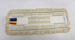 картинка насадки на швабру МОП ACG плоский хлопок+микрофибра 50 см. ушки+кармашки ТАФТИНГ