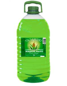 Мыло прозрачное жидкое Антибактериальное Алоэ-вера 5 л ПЭТ, Зодиак,