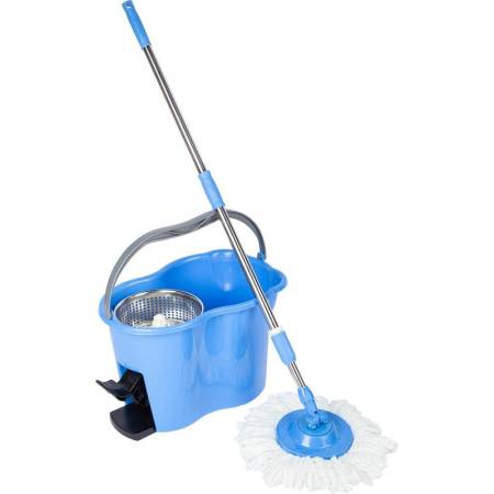 Комплект для уборки (швабра и ведро с педалью 10 л) синий 1/1