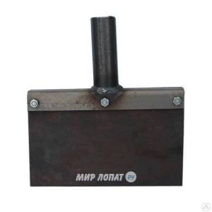 Скребок с закаленной накладкой 200x240x3 мм труба D30