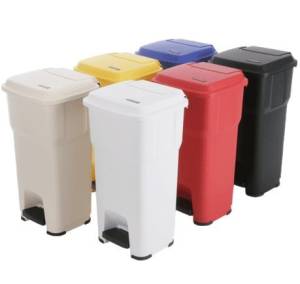 Контейнер 60 л., ГЕРА с педалью и крышкой 39x39x69 см.,  белый Vileda Professional