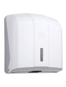 Диспенсер для листовых полотенец V-сложения, белый пластик (до 250 листов)