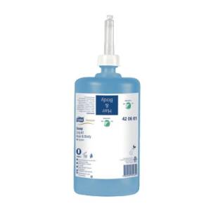 Мыло-гель жидкое для тела и волос, 1 л, синий, Tork