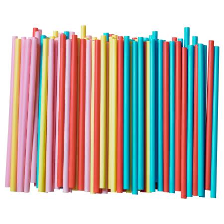 Трубочки для коктейля прямые, d=8 мм, l=240 мм, разноцветные, 250 шт./уп.