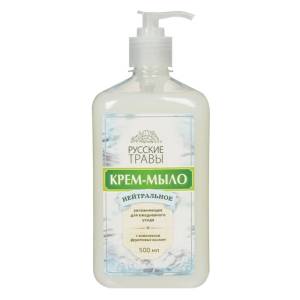 Крем-мыло жидкое с дозатором Нейтральное 500 мл, Русские Травы,
