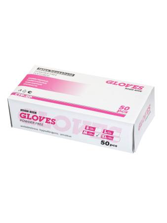 Перчатки латексные M High Risk, повышенной прочности (размер M) синие (50 шт. в пач) в ассортим