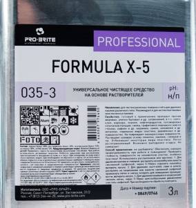 картинка Средство жидкое унив. чистящее на основе растворителей FORMULA X-5, 3 л, PRO-BRITE