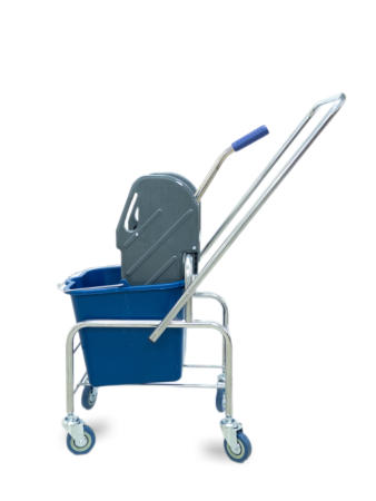 картинка Тележка уборочная БЕЗ ЛОГО 1 х 20л с отжимом, база хром 