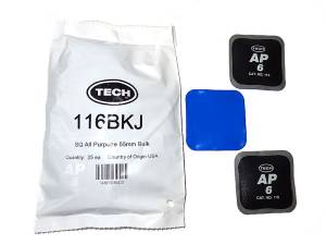 картинка Заплата (латка) универсальная для горячей и холодной вулканизации, 116-1/ALL-PURPOSE,  55х55 мм, 25 шт, Tech для ремонта шин и камер