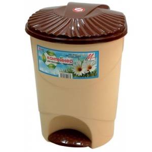 Бак 12 л., для мусора с педалью, 30x30x40 см.