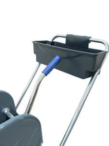 картинка Тележка уборочная БЕЗ ЛОГО 1 х 16л, с отжимом и пластиковой корзиной, база хром