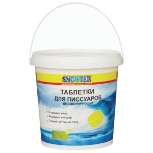 Таблетки для писсуаров 1 кг, SNOWTER, дезодорирующие, ведерко