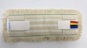 картинка насадки на швабру МОП ACG плоский хлопок+микрофибра 40 см, ушки+кармашки ТАФТИНГ